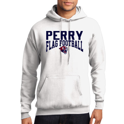 Adult Fleece Hoodie - Perry Flag FB in navy text Thumbnail
